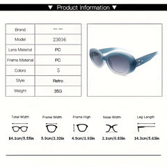Men's Cat Eye Three Stars Embellished Metal Sunglasses