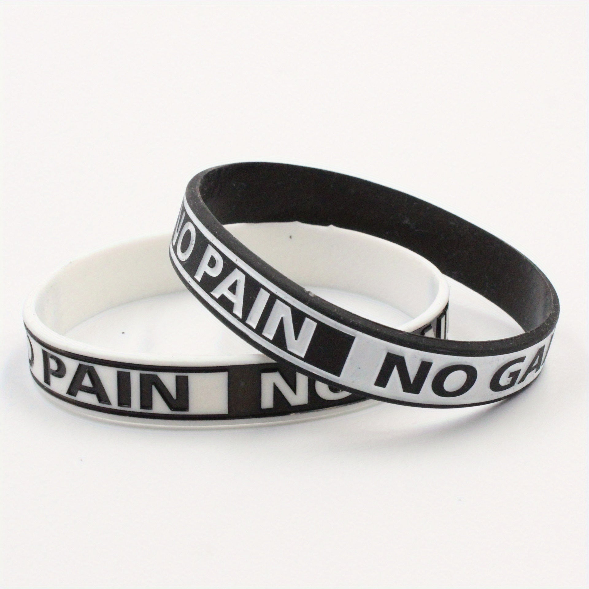 Set of 2 Motivational Silicone Bracelets - Positive Sayings