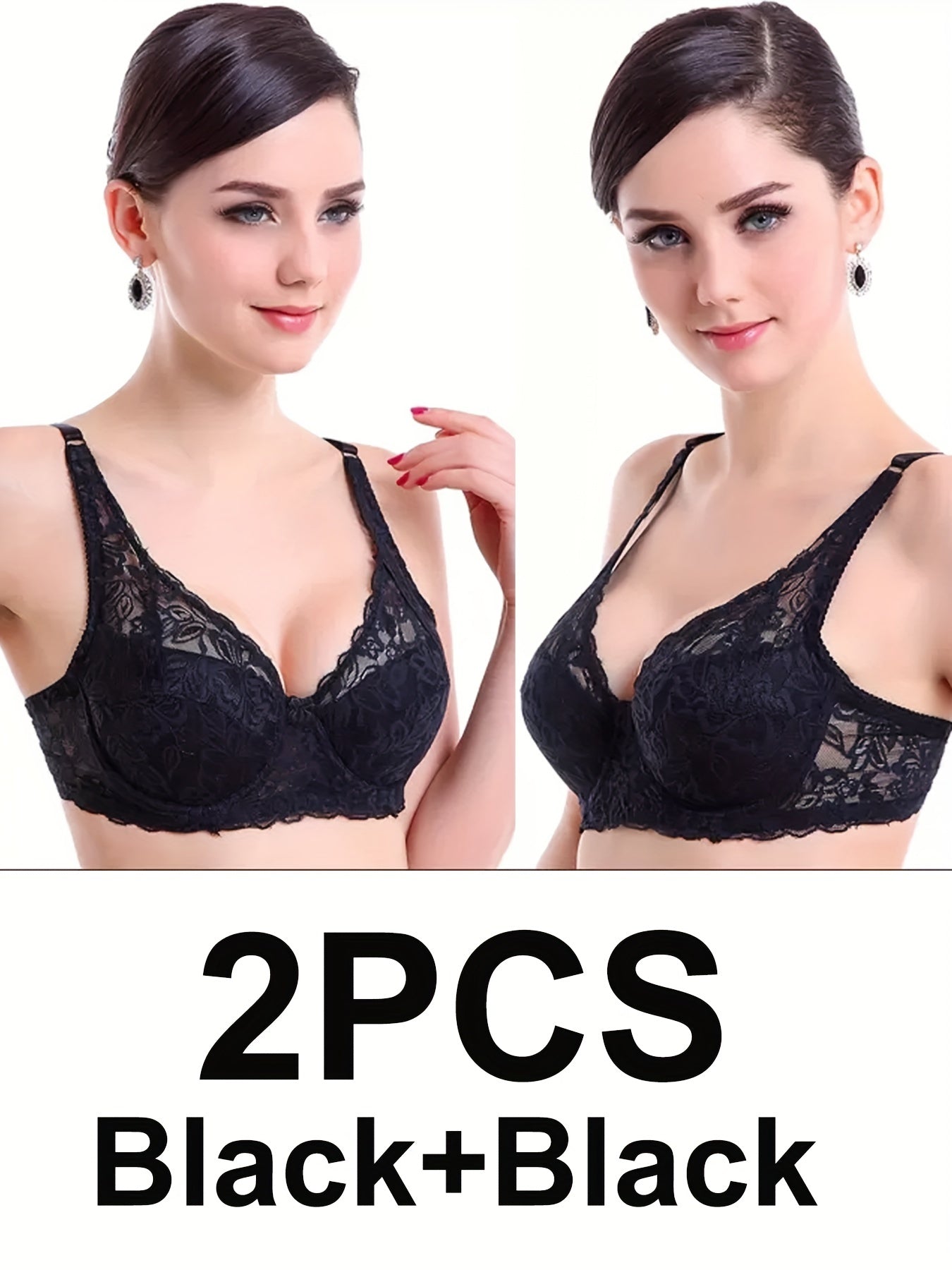 Floral Lace Push Up Bras Bow Tie Intimates Women's Lingerie