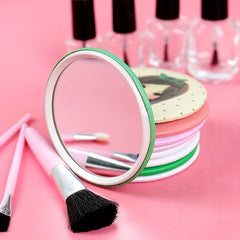 Small Round Cosmetic Mirror for Travel, Handheld Vanity Mirror