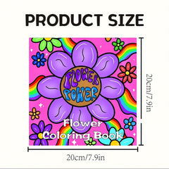 Floral Power Adult Coloring Book - 20 Pages Thick Watercolor Paper