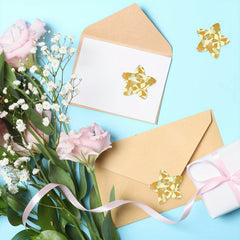 500pcs Holographic Golden Star Stickers Self-Adhesive Metallic Glitter Foil