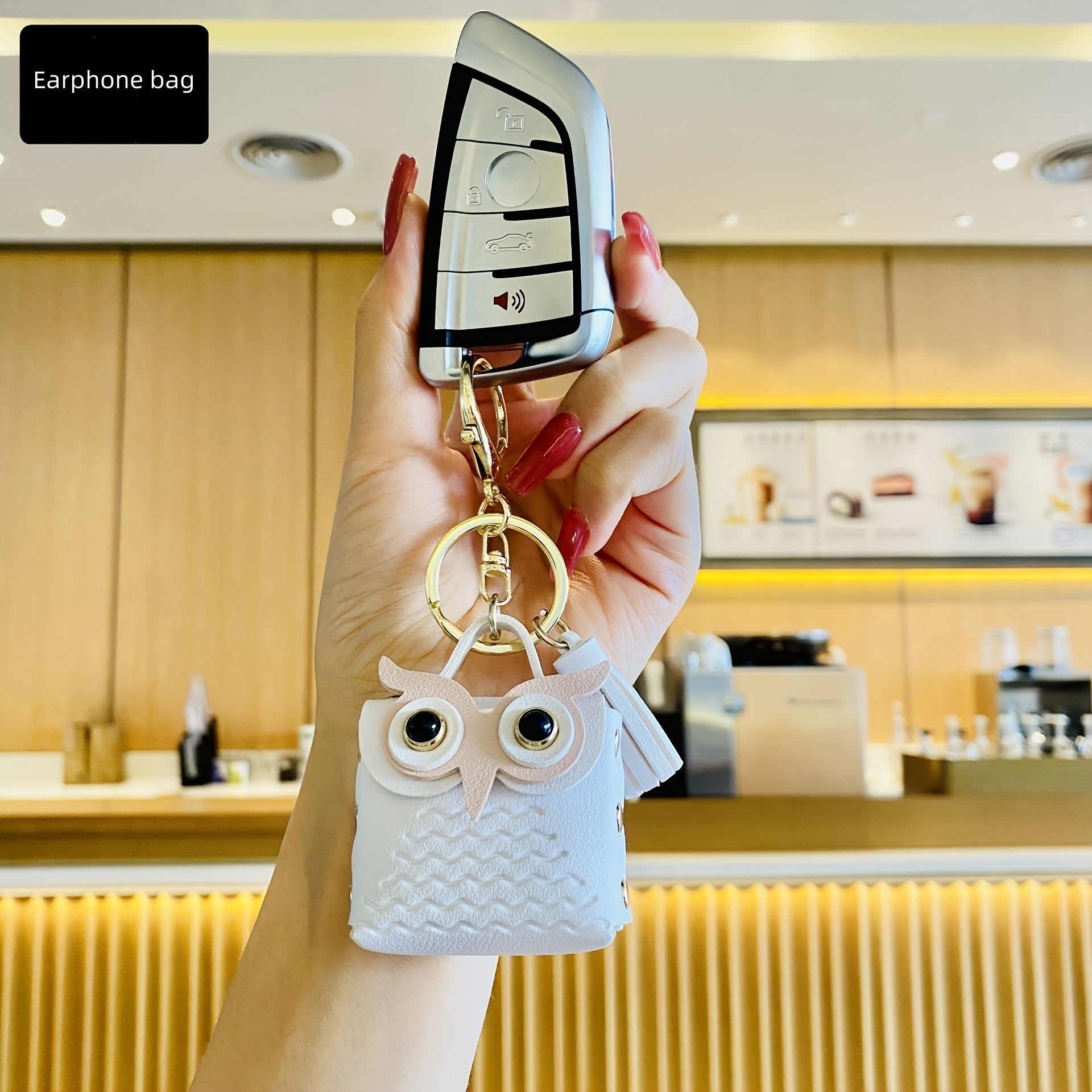 Cute Owl Coin Purse Keyring with Lobster Clasp