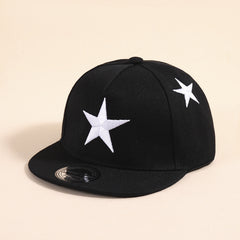 Hip Hop Wide Brim Hat with Star Embroidery