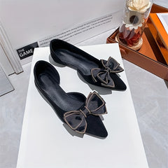 Bowknot Ballet Flats Pointed Toe Slip-On Shoes