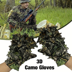 Men's Leaf Camo Gloves 3D Camouflage Outdoor Sports Gloves