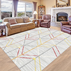 Modern Geometric Carpet Floor Mat Soft Non Slip Area Rugs for Living Bedroom