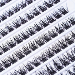 120 Pcs Cluster Lashes Natural Volume Curly Fishtail Eyelashes Mix Tray 10 14 MM