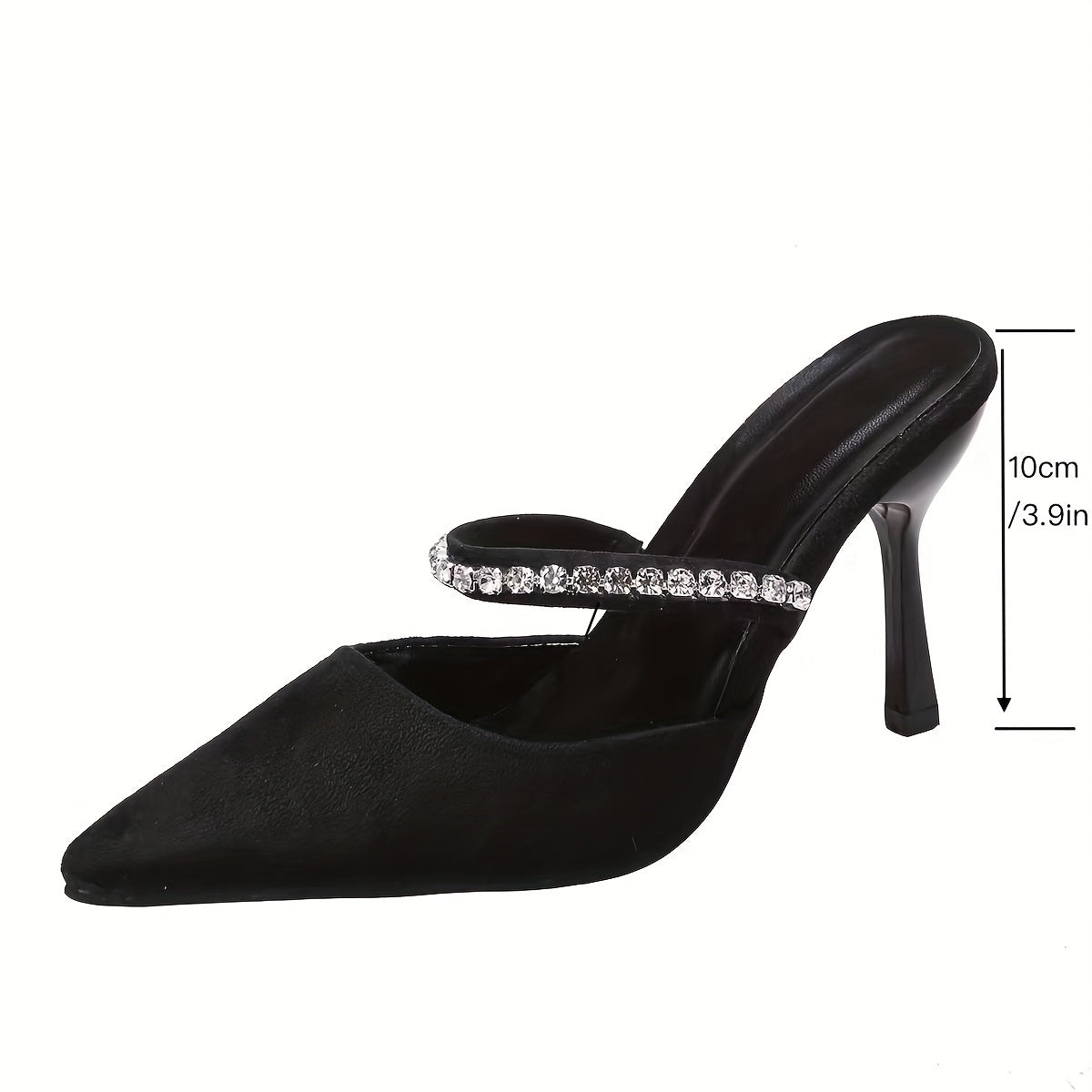Rhinestone Stiletto Heels Pointed Toe Slip On Pumps