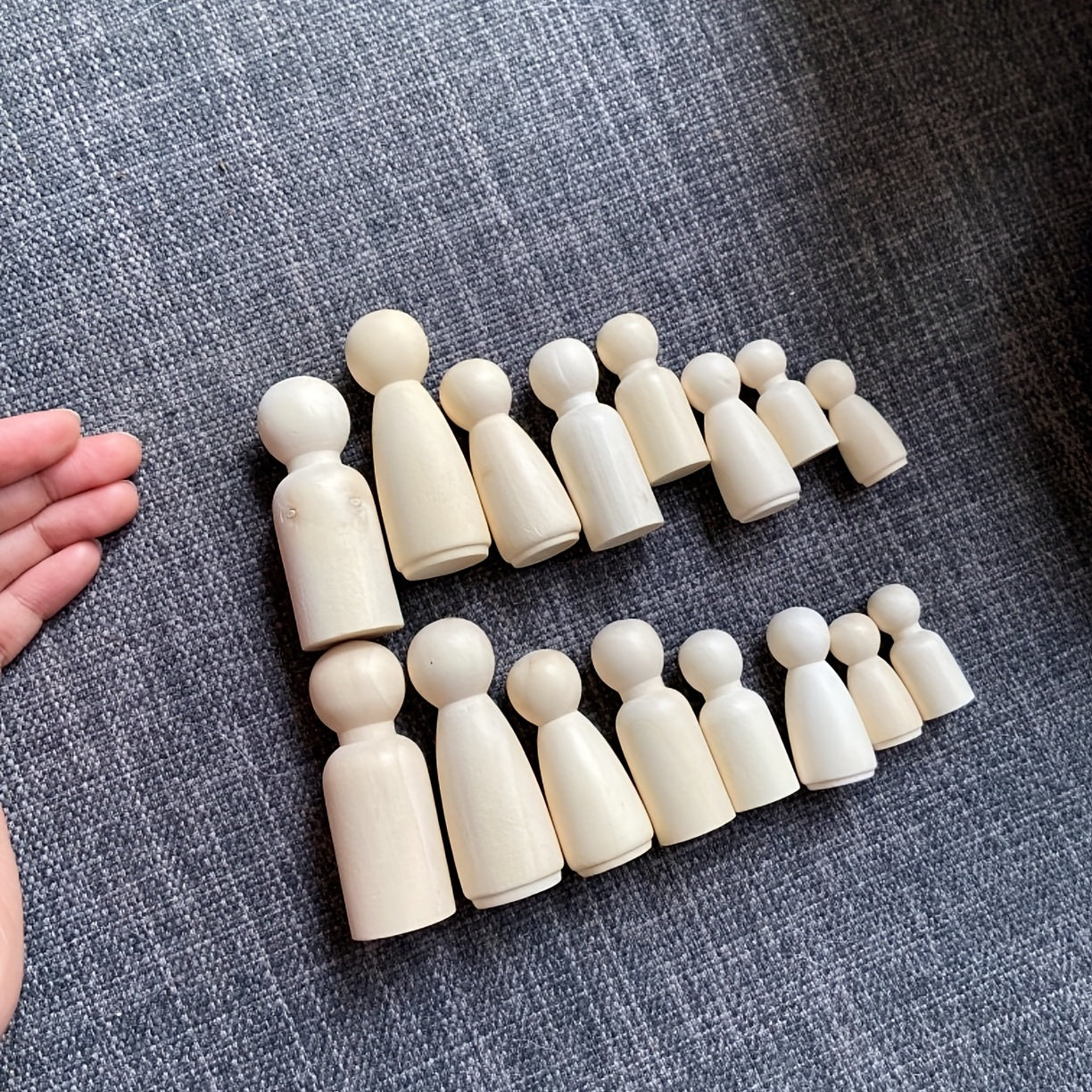 16PCS Wooden Doll Bodies for Arts & Crafts Toys Games