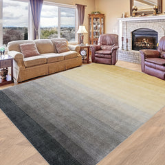 Gradient Faux Sheepskin Floor Mat for Living Room Bedroom Bedside