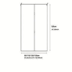 Transparent Clothes Dust Cover Storage Bag Wardrobe Hanger Dust Cover