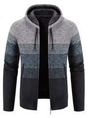 Men's Plush Hooded Sweater for Fall Winter