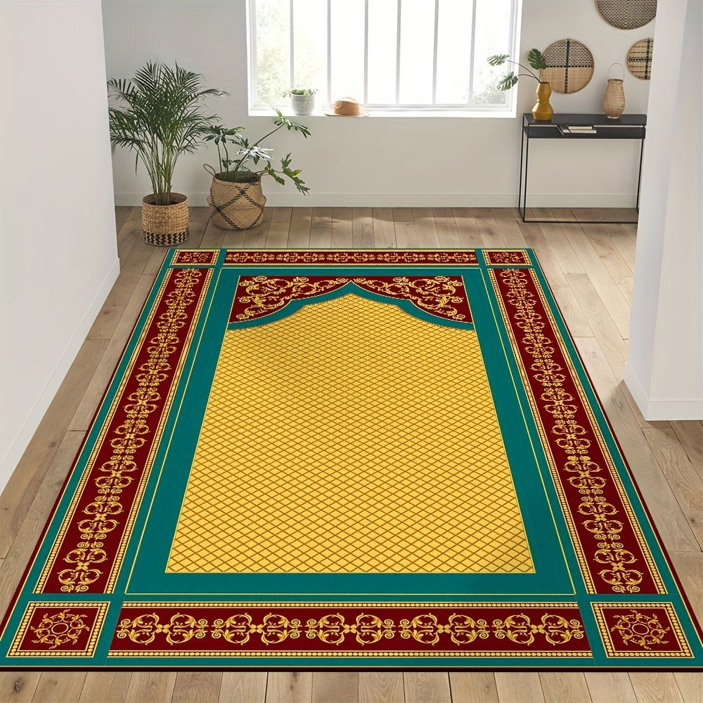 Large Prayer Rug Non-slip Floral Outdoor Indoor Mat