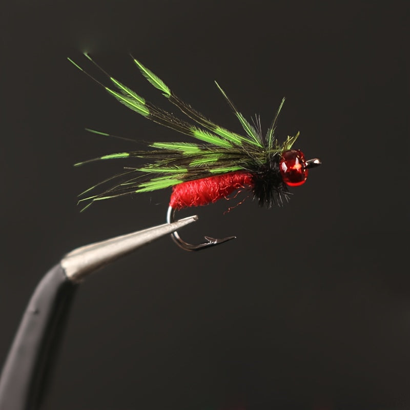 10pcs Artificial Fly Hooks Bionic Fishing Flies Fishing Tackle