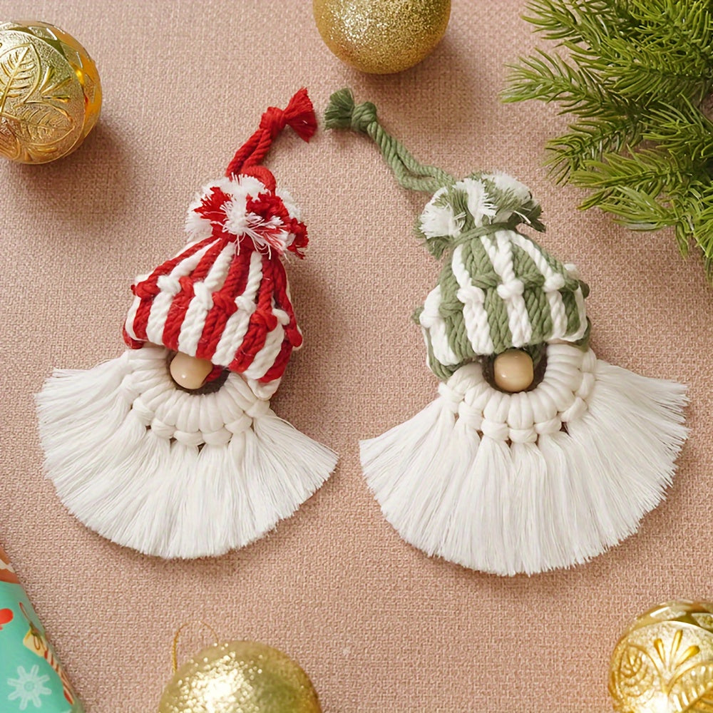 DIY Macrame Christmas Gnomes Santa Claus Kit - Christmas Tree Decor
