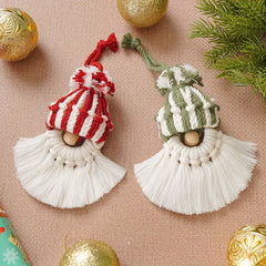 DIY Macrame Christmas Gnomes Santa Claus Kit - Christmas Tree Decor
