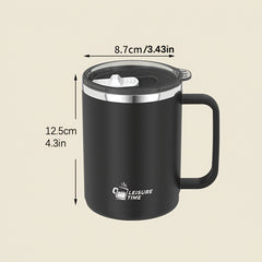 Insulated Stainless Steel Mug with Lid for Outdoor Adventures