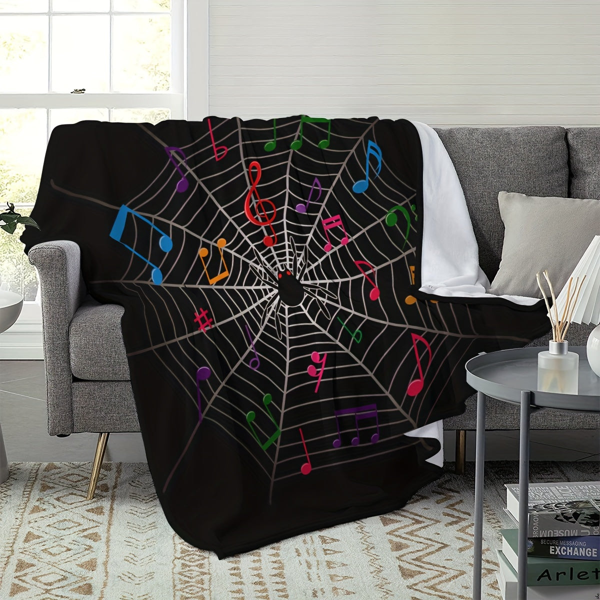 Musical Spider Warm Comfort Blanket for Sofa Bed Camping