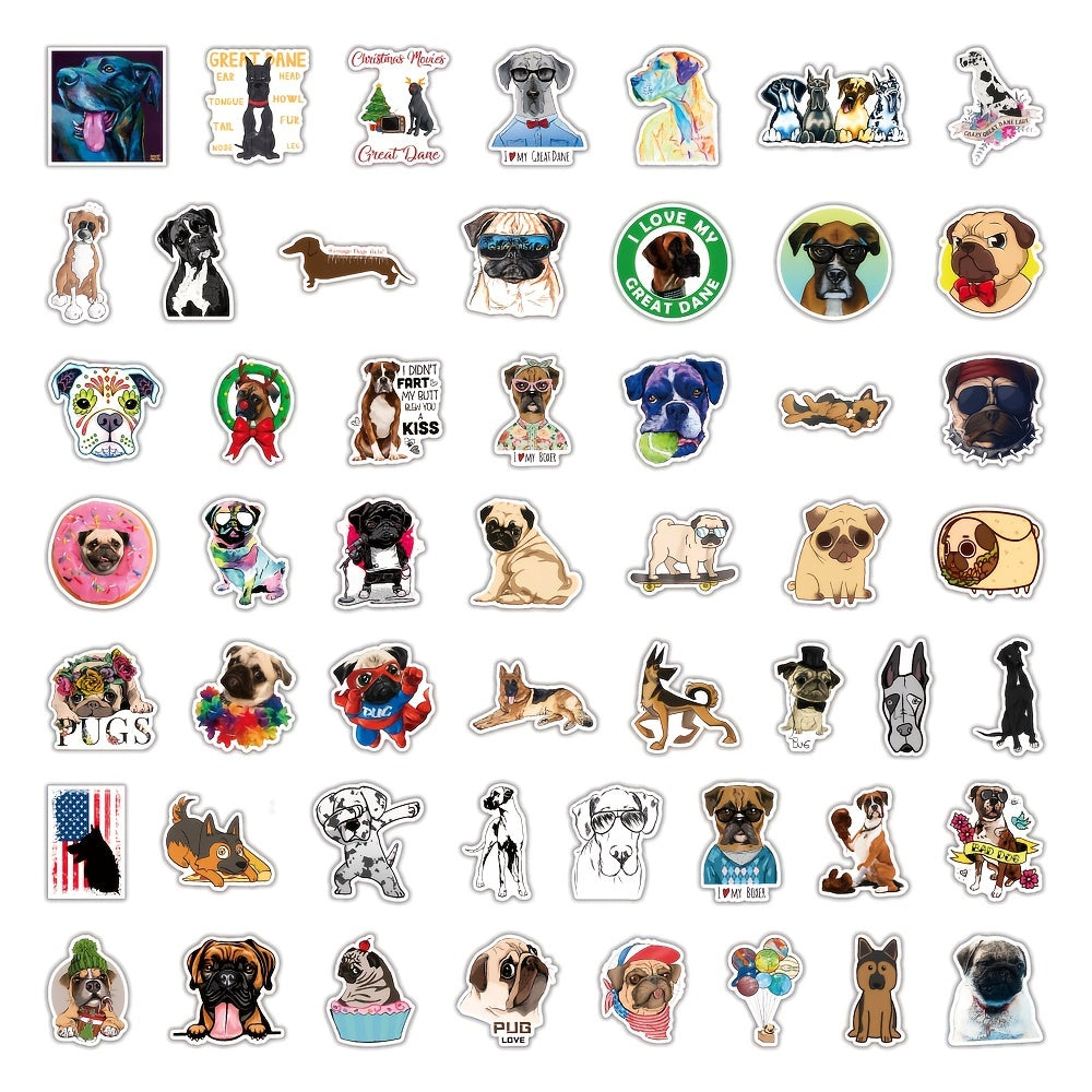103pcs Mixed Dog Laptop Stickers Waterproof Dog Decals Pack Water Bottles