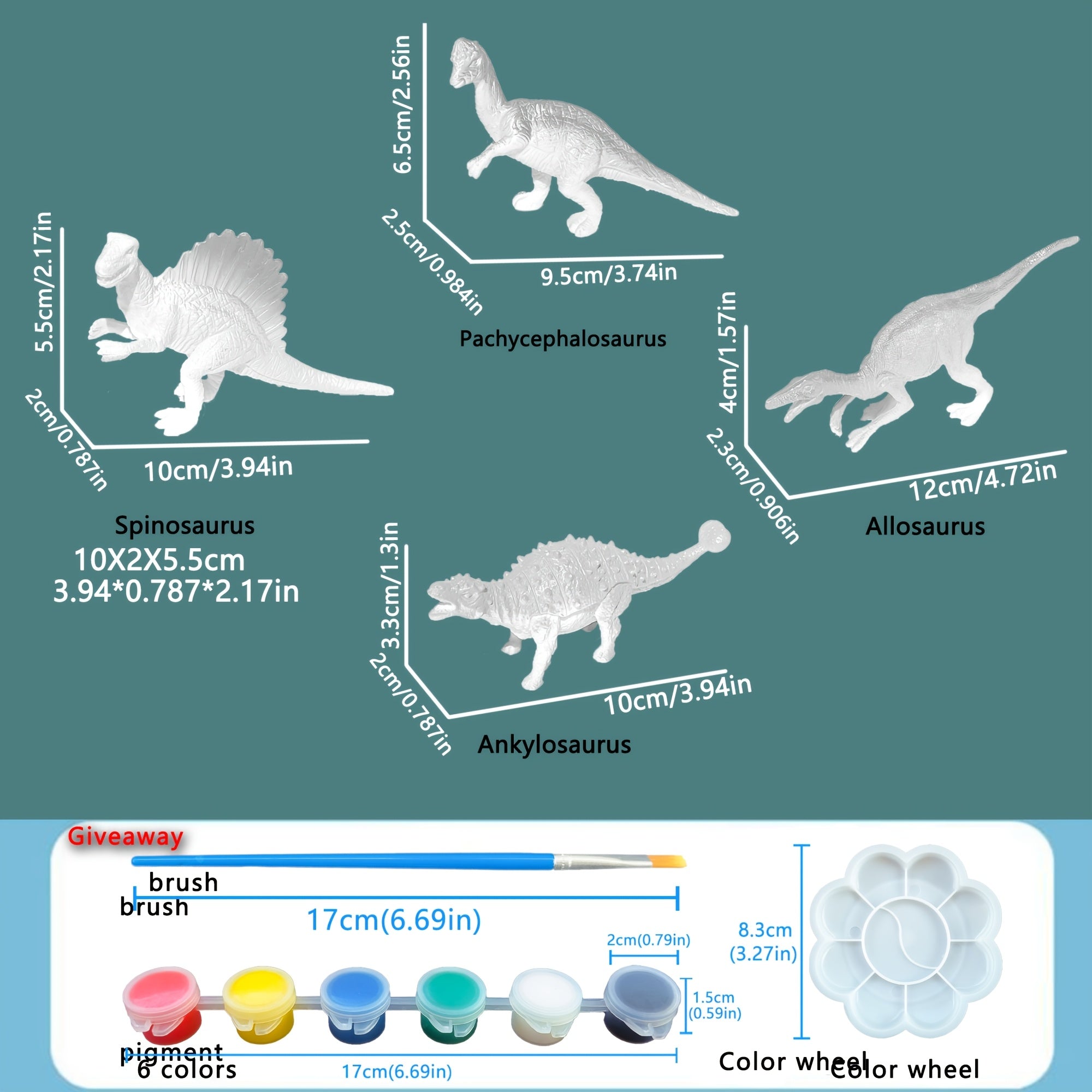 Dinosaur Painting Kit for Kids DIY Craft Set Educational Toy Gift