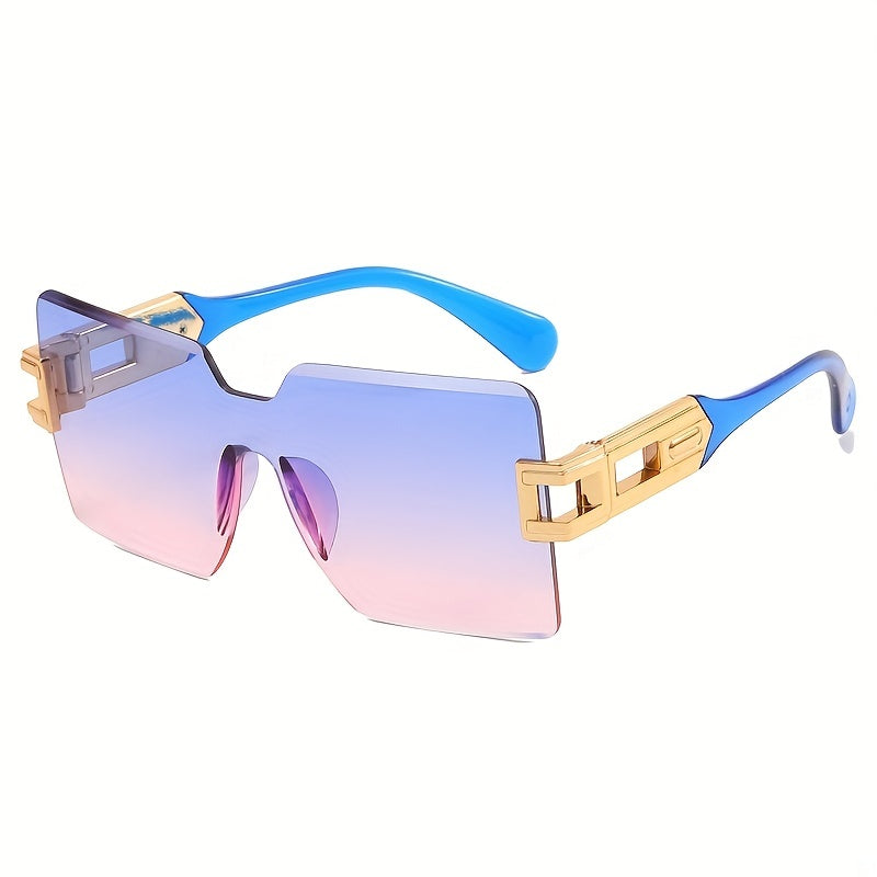 Y2K Rimless Sunglasses Gradient UV400 Sun Shades