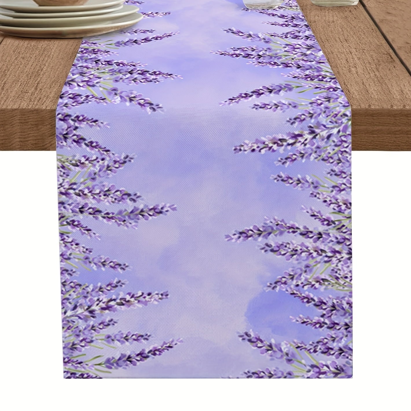 Long Lavender Purple Linen Table Runner 13x72 Inch