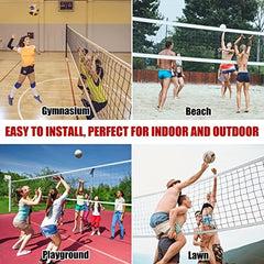 Professional 32x3FT Heavy Duty Volleyball Net for Indoor Outdoor Use