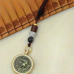 Chinese Zodiac Copper Coin Pendant Keychain Year Pendants
