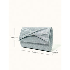 Women's Clutch Purses Evening Bag Wedding Handbags with Chain Argent