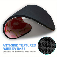Red Lip Gaming Mouse Pad 7.8 x 7.8 inches Round Non-Slip Rubber Mat