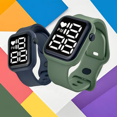 Touch Screen Square Sports Watch with Essential Wristband