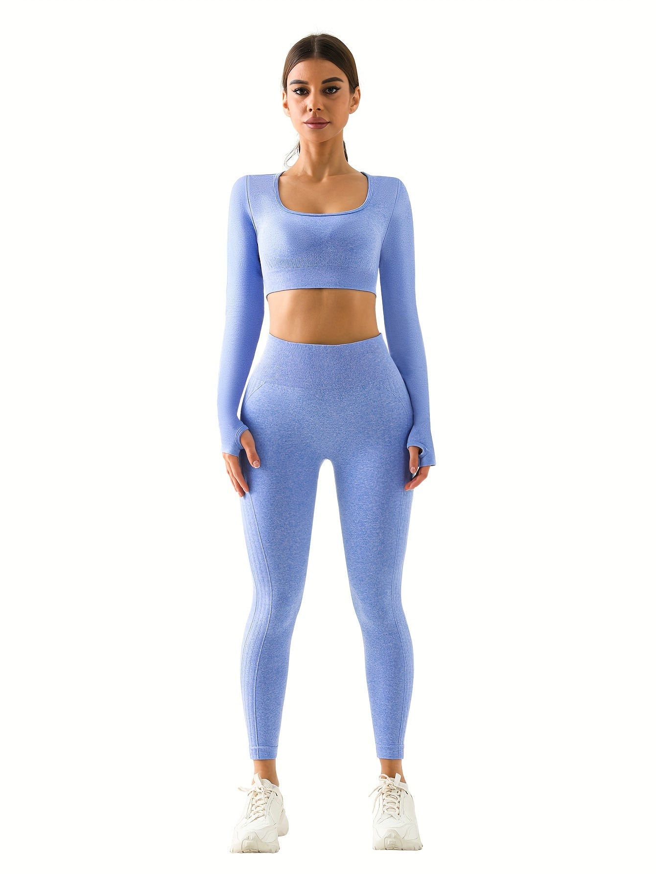 Yoga Set Crop Top & Leggings Suit Women's Activewear