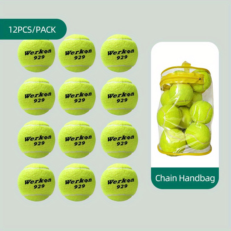 12pcs High Resilience Tennis Balls and Racket Overgrips Set