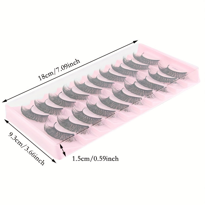 10 Pairs Natural Slender Thick False Eyelashes Extension
