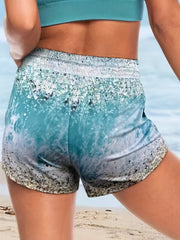 Skull & Letter Print Drawstring Shorts Casual Shorts for Women
