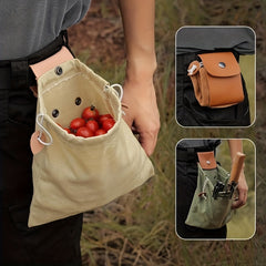 Fruit Picking Bag Waist Hanging Bag Canvas Storage Bag
