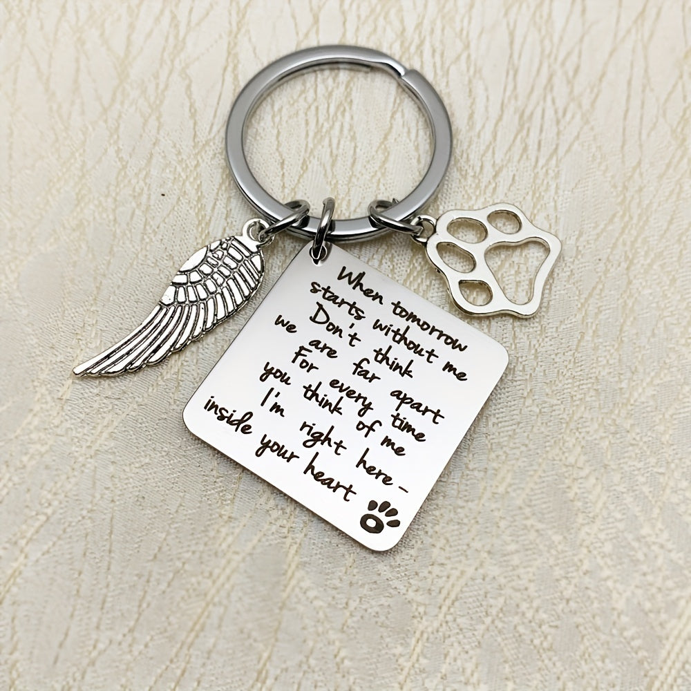 Pet Memorial Keychain - Sympathy Accessories for Beloved Dog or Cat