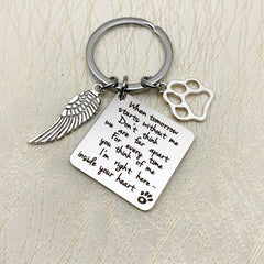 Pet Memorial Keychain - Sympathy Accessories for Beloved Dog or Cat