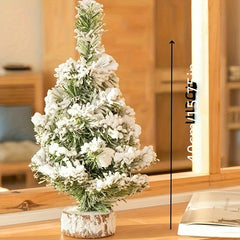 Mini Christmas Tree Artificial Snowflake Flocking Pine Needle Tree
