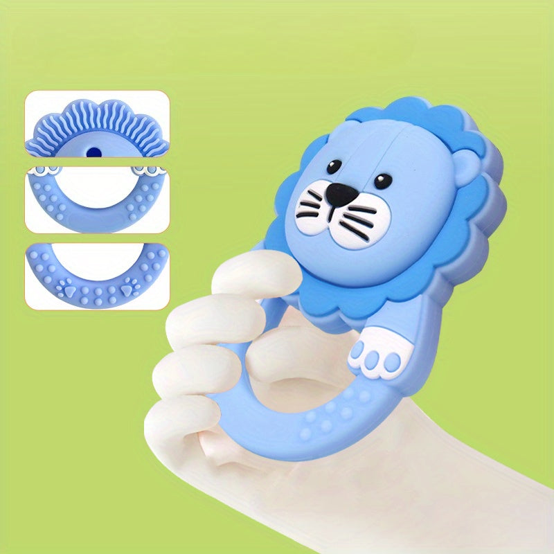 Non Toxic Lion Chew Toy for Babies & Toddlers - Teething & Dental Toy