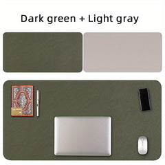 Large Double-sided PU Leather Office Desk Mouse Pad