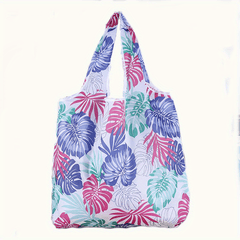 4pcs Printed Reusable Shopping Bag Large Capacity Polyester Portable Folding Bag