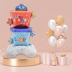 Colorful Birthday Party Cake Balloon Decoration