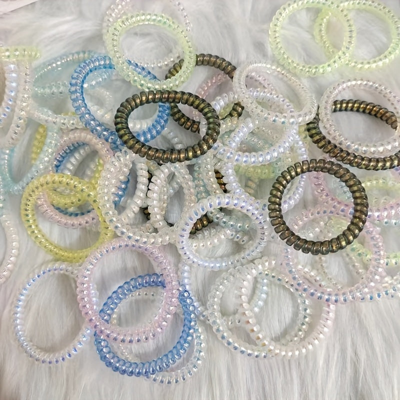 Spiral Hair Ties Ponytail Holders Coil Hair Ties for Girls Women