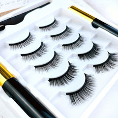 Magnetic Eyelashes with Eyeliner Kit 5 Pairs Natural Looking Waterproof