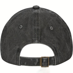 Unisex Distressed Letter Printed Hat Sunscreen Cap