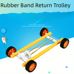 DIY Technology Small Invention Scientific Experiment Rubber Band Small Car Toy