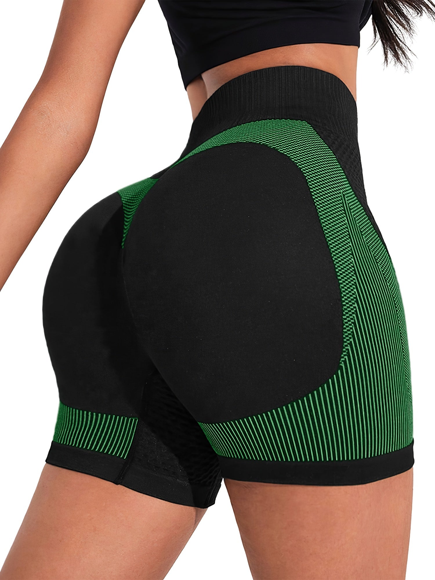 Seamless Hip Lifting Yoga Shorts High Waist Workout Activewear