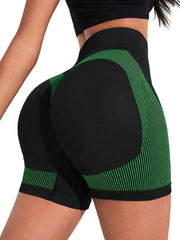 Seamless Hip Lifting Yoga Shorts High Waist Workout Activewear